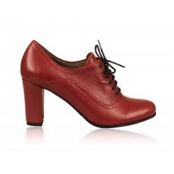 Botine piele naturala Patricia Rosu - sau Orice Culoare